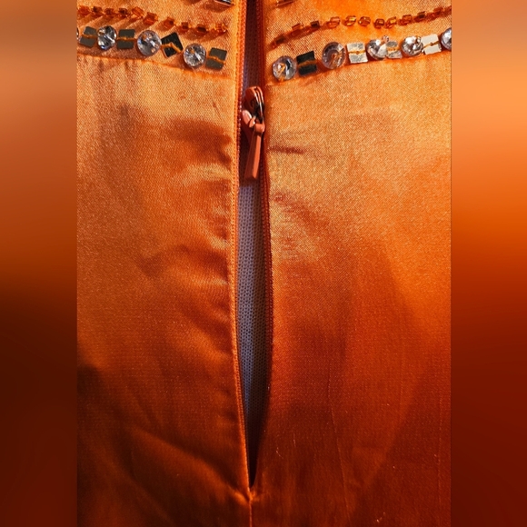 Source Unknown Vibrant Orange Prom Dress - Picture 4 of 6